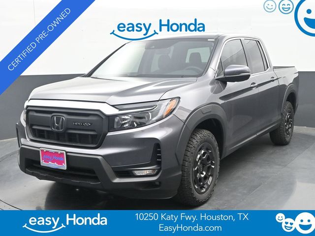 Gray (Modern Steel Metallic) 2025 Honda Ridgeline Pickup Truck All-Wheel Drive 9-Speed Automatic