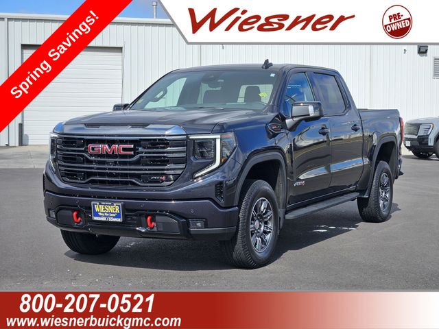 Titanium Rush Metallic 2024 GMC Sierra 1500 AT4 Crew Cab 4WD Pickup Truck Four-Wheel Drive Automatic