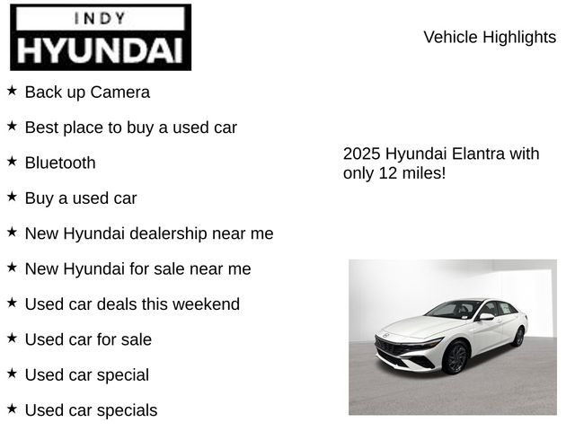 Used 2025 Hyundai Elantra Hybrid For Sale in Indianapolis, IN
