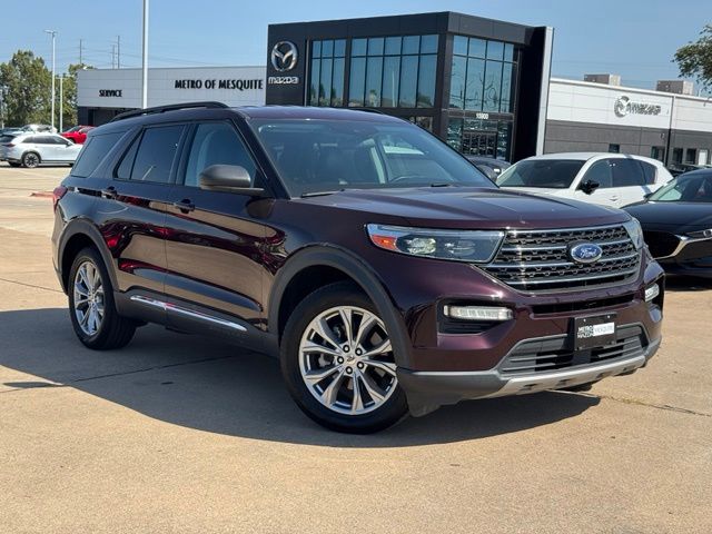 Red Metallic 2023 Ford Explorer SUV / Crossover Rear-Wheel Drive Automatic