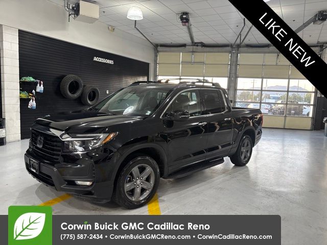 Crystal Black Pearl 2022 Honda Ridgeline Pickup Truck All-Wheel Drive 9-Speed Automatic