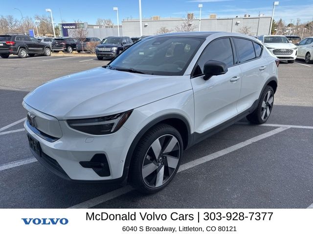 Crystal White 2023 Volvo C40 Recharge Twin Ultimate eAWD SUV / Crossover All-Wheel Drive 1-Speed Automatic