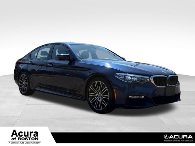 Mediterranean Blue Metallic 2018 BMW 5 Series Sedan All-Wheel Drive 8-Speed Automatic