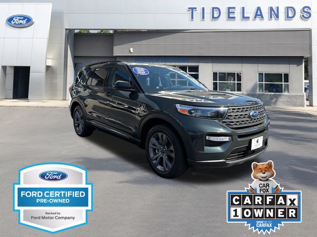 Forged Green Metallic 2023 Ford Explorer XLT AWD SUV / Crossover All-Wheel Drive Automatic