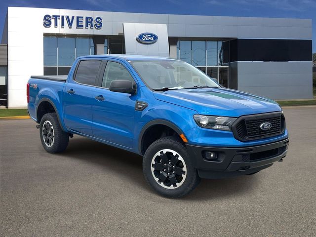 Velocity Blue Metallic 2021 Ford Ranger XL SuperCrew 4WD Pickup Truck Four-Wheel Drive Automatic