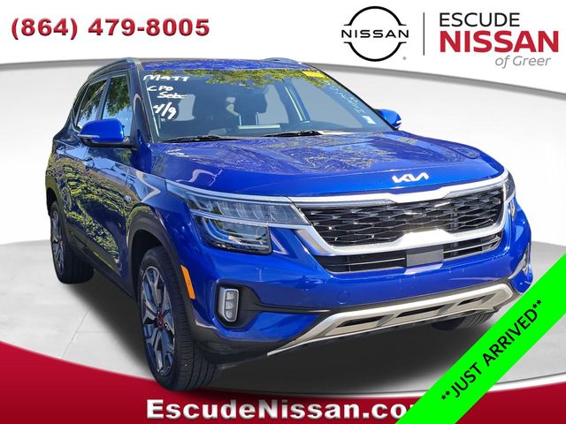 Neptune Blue 2022 Kia Seltos SX Turbo AWD SUV / Crossover All-Wheel Drive 7-Speed Automatic