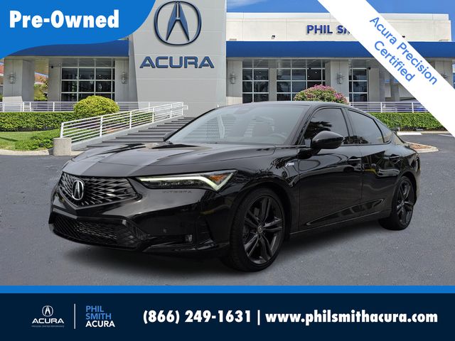 Black 2024 Acura Integra FWD with Technology and A-SPEC Package Sedan Front-Wheel Drive Continuously Variable Transmission