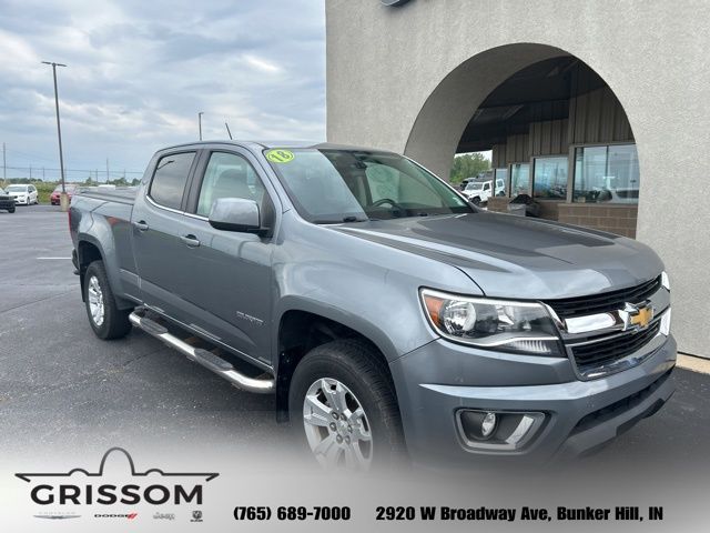 Gray (Satin Steel Metallic) 2018 Chevrolet Colorado LT Crew Cab RWD Pickup Truck 4X2 8-Speed Automatic