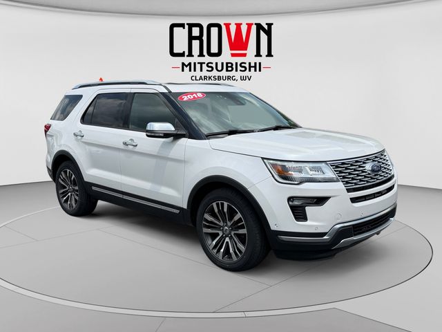 White Platinum Clearcoat Metallic 2018 Ford Explorer SUV / Crossover All-Wheel Drive 6-Speed Automatic