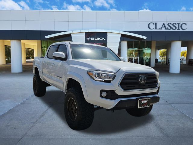 Super White 2018 Toyota Tacoma SR5 V6 Double Cab 4WD Pickup Truck Four-Wheel Drive 6-Speed Automatic