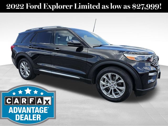 Black Metallic 2022 Ford Explorer Limited RWD SUV / Crossover Rear-Wheel Drive Automatic