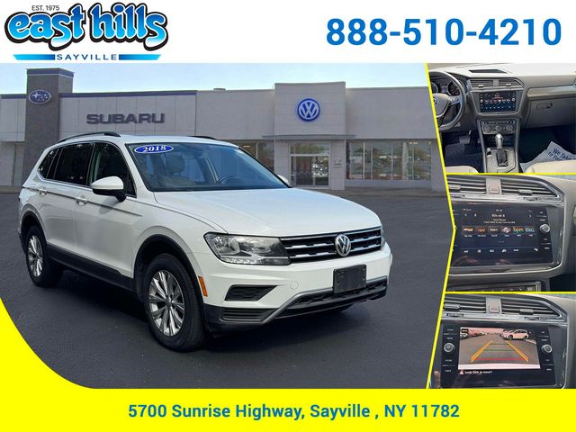 Pure White 2018 Volkswagen Tiguan SUV / Crossover All-Wheel Drive 8-Speed Automatic