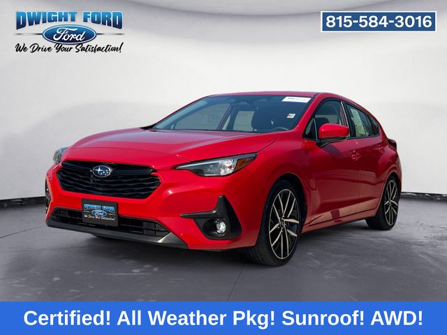 Pure Red 2024 Subaru Impreza Wagon All-Wheel Drive Continuously Variable Transmission
