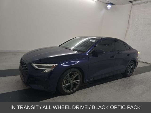Blue Metallic 2024 Audi A3 40 TFSI quattro Premium Plus AWD Sedan All-Wheel Drive 7-Speed Automatic