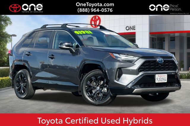 Midnight Black Metallic 2023 Toyota RAV4 Hybrid SUV / Crossover All-Wheel Drive Continuously Variable Transmission