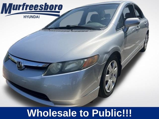 Alabaster Silver Metallic 2008 Honda Civic Sedan Front-Wheel Drive 5-Speed Automatic
