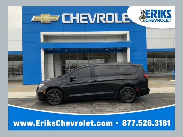 Brilliant Black Crystal Pearlcoat 2021 Chrysler Pacifica Hybrid Touring L FWD Minivan Front-Wheel Drive Continuously Variable Transmission