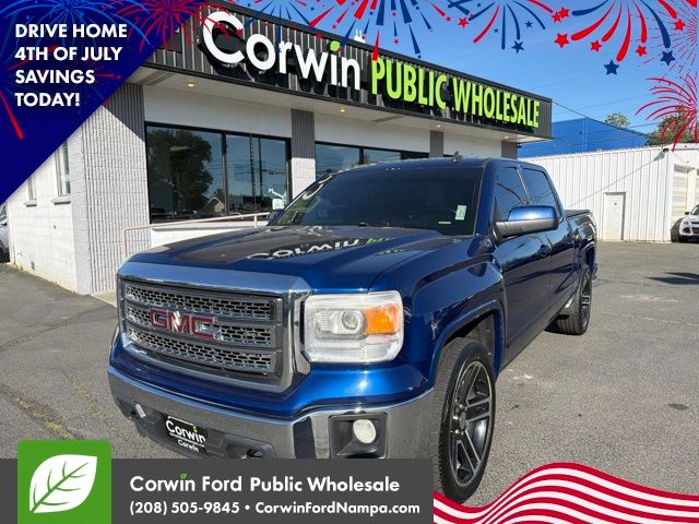 Cobalt Blue Metallic 2014 GMC Sierra 1500 Pickup Truck Four-Wheel Drive 6-Speed Automatic Overdrive