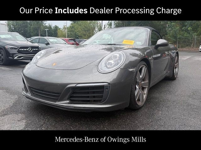 Gray (Agate Grey Metallic) 2018 Porsche 911 Convertible Rear-Wheel Drive 7-Speed Manual