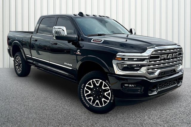 Diamond Black Crystal Pearlcoat 2025 RAM 2500 Limited Crew Cab 4WD Pickup Truck Four-Wheel Drive 8-Speed Automatic