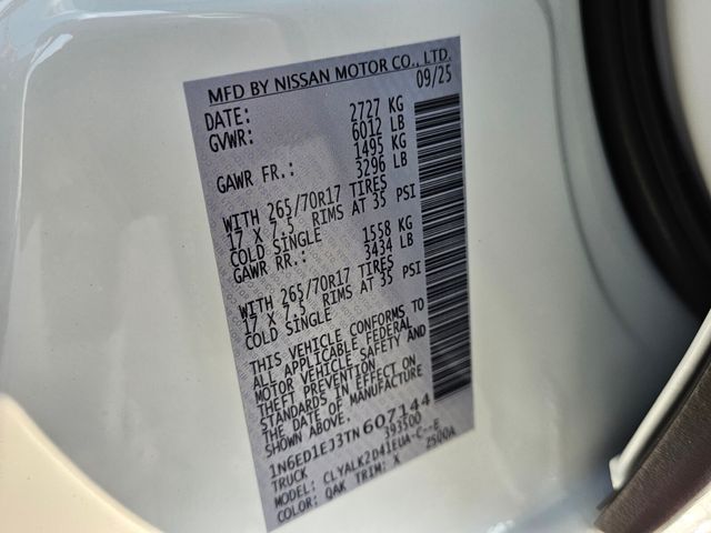 New 2026 White Nissan Pro-X image 19