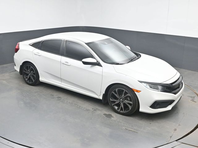 White 2021 Honda Civic Sedan Front-Wheel Drive Continuously Variable Transmission