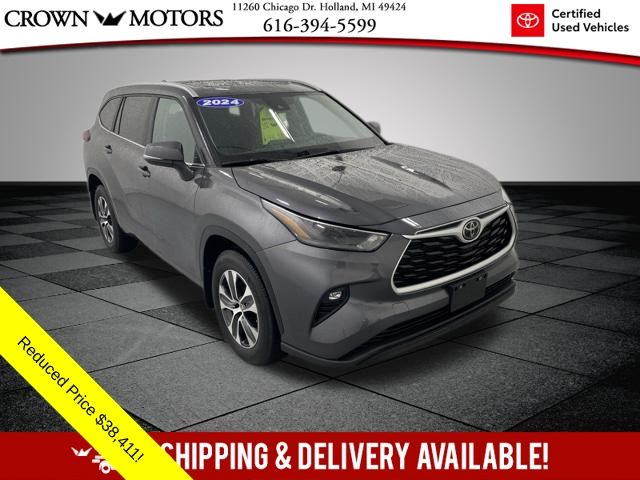Magnetic Gray Metallic 2024 Toyota Highlander SUV / Crossover All-Wheel Drive 8-Speed Automatic