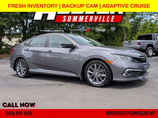 Gray (Modern Steel Metallic) 2021 Honda Civic Sedan Front-Wheel Drive Continuously Variable Transmission