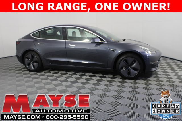 Midnight Silver Metallic 2018 Tesla Model 3 Long Range RWD Sedan Rear-Wheel Drive 1-Speed Automatic