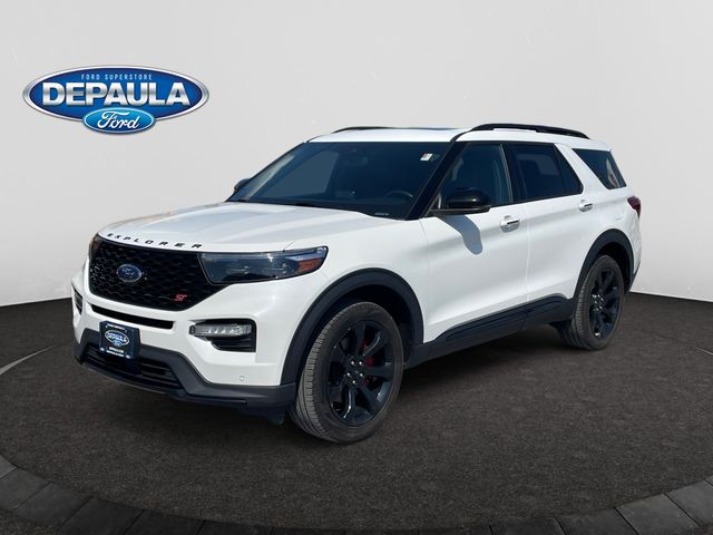 White Metallic 2023 Ford Explorer SUV / Crossover All-Wheel Drive Automatic