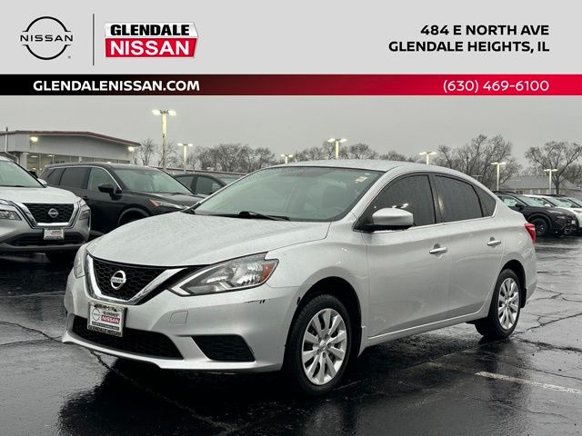 Brilliant Silver Metallic 2017 Nissan Sentra S Sedan Front-Wheel Drive Continuously Variable Transmission