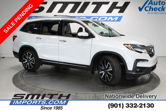 Platinum White Pearl 2020 Honda Pilot Touring FWD with Rear Captain's Chairs SUV / Crossover Front-Wheel Drive 9-Speed Automatic
