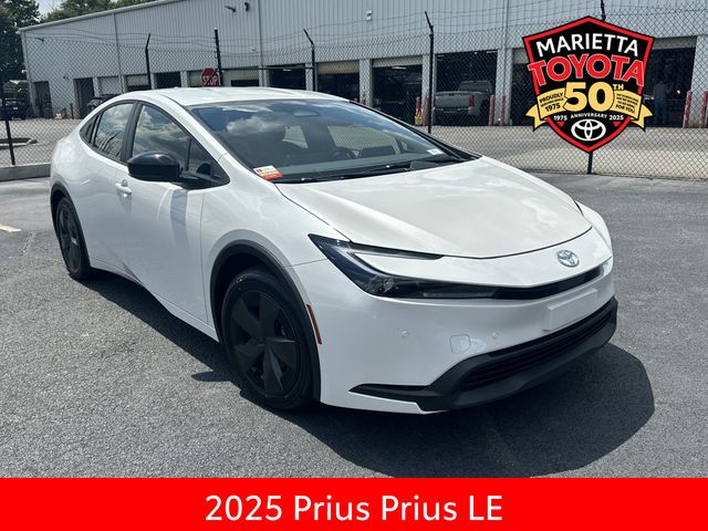 White (Wind Chill Pearl) 2025 Toyota Prius Hatchback Front-Wheel Drive Continuously Variable Transmission