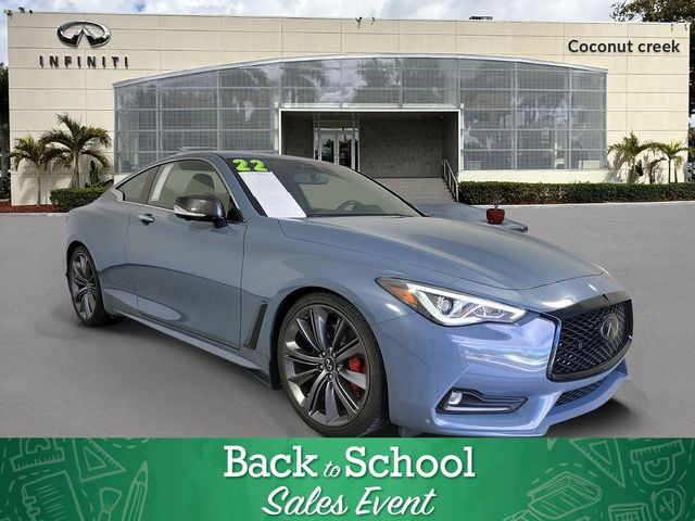 Slate Gray 2022 INFINITI Q60 Coupe Rear-Wheel Drive 7-Speed Automatic