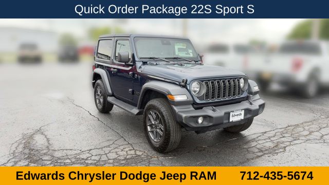 Fathom Blue Pearlcoat 2025 Jeep Wrangler SUV / Crossover Four-Wheel Drive 8-Speed Automatic
