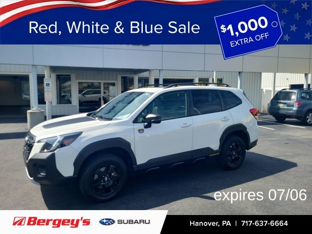 Crystal White Pearl 2022 Subaru Forester SUV / Crossover All-Wheel Drive Continuously Variable Transmission