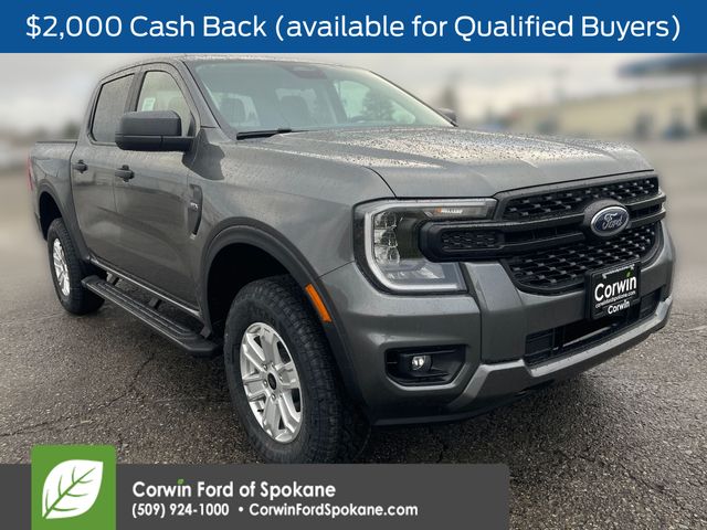 Carbonized Gray Metallic 2025 Ford Ranger XL SuperCrew 4WD Pickup Truck Four-Wheel Drive Automatic