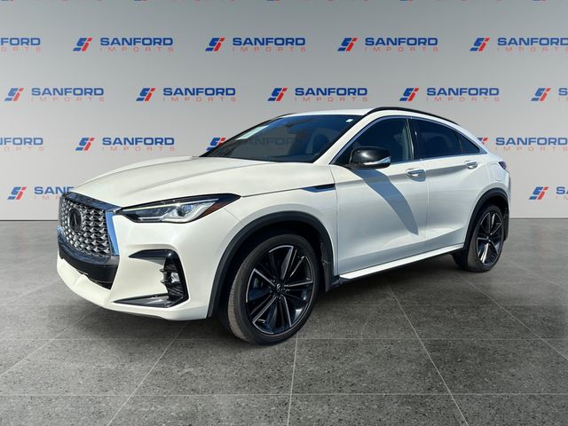 Majestic White 2023 INFINITI QX55 Luxe AWD SUV / Crossover All-Wheel Drive Continuously Variable Transmission