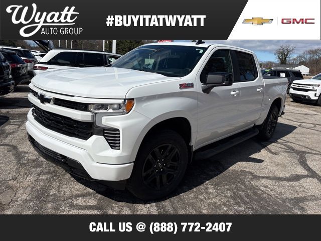 Summit White 2025 Chevrolet Silverado 1500 RST Crew Cab 4WD Pickup Truck Four-Wheel Drive Automatic