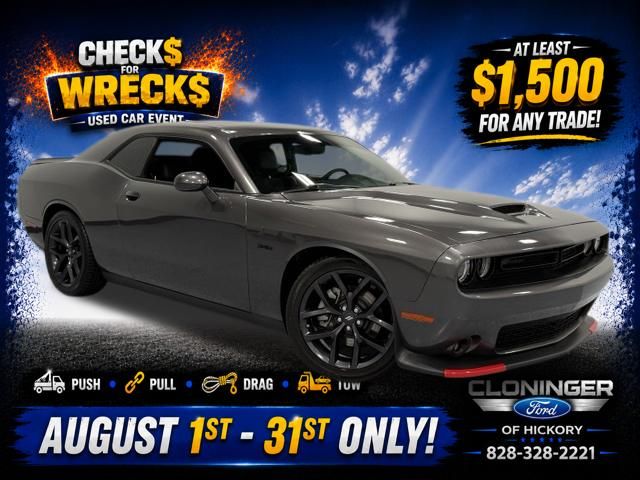 Gray (Granite Pearlcoat) 2023 Dodge Challenger Coupe Rear-Wheel Drive 6-Speed Manual