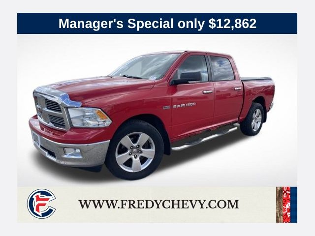 Flame Red Clearcoat 2012 RAM 1500 Big Horn Crew Cab 4WD Pickup Truck Four-Wheel Drive 6-Speed Automatic