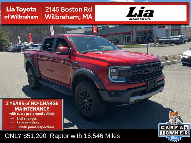 Chili Pepper Red 2024 Ford Ranger Raptor SuperCrew 4WD Pickup Truck Four-Wheel Drive Automatic
