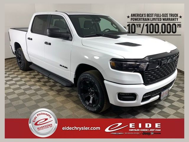 Bright White Clearcoat 2026 RAM 1500 Express Crew Cab 4WD Pickup Truck Four-Wheel Drive 8-Speed Automatic