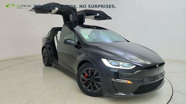 Solid Black 2024 Tesla Model X Plaid AWD SUV / Crossover All-Wheel Drive 1-Speed Automatic