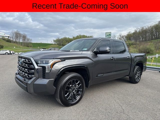 Magnetic Gray Metallic 2023 Toyota Tundra Hybrid Platinum HV CrewMax Cab 4WD Pickup Truck Four-Wheel Drive Automatic