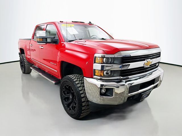 Red Hot 2016 Chevrolet Silverado 2500HD LTZ Crew Cab 4WD Pickup Truck Four-Wheel Drive 6-Speed Automatic