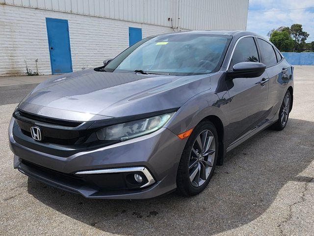 Gray (Modern Steel) 2019 Honda Civic EX FWD Sedan Front-Wheel Drive Continuously Variable Transmission