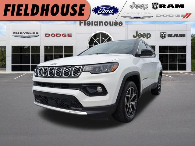 Bright White Clearcoat 2025 Jeep Compass SUV / Crossover Four-Wheel Drive 8-Speed Automatic