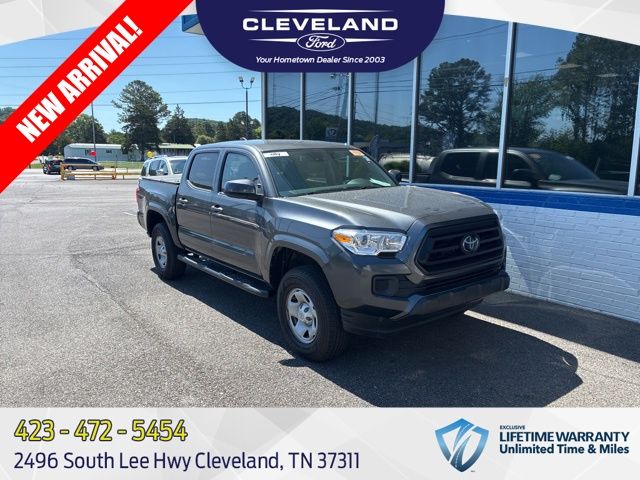 Magnetic Gray Metallic 2022 Toyota Tacoma SR V6 Double Cab 4WD Pickup Truck Four-Wheel Drive 6-Speed Automatic