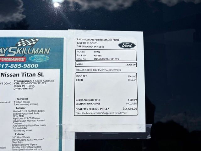 Used 2011 Black Nissan SL image 2